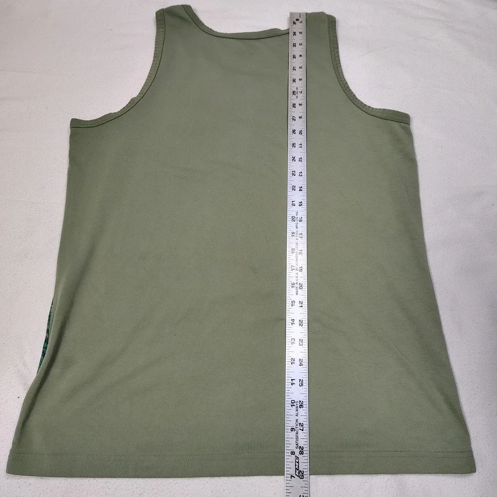 Adidas Skateboarding Tank Top Mens Large Green Climalite Graphic Mountain Road - Picture 7 of 9